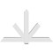Ekena Millwork Kennewick Architectural Grade PVC Gable Bracket, 72"W x 45"H x 6"D x 6"F, 15/12 Pitch GBP072X45X0606KEN00 - alternate 3